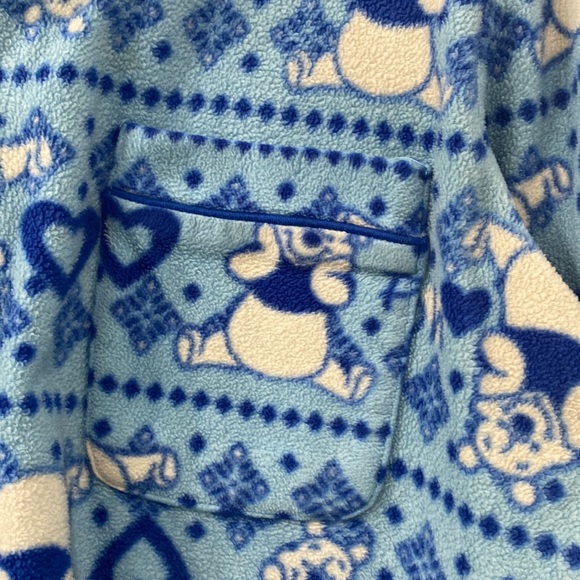 Vintage Disney Winnie the Pooh Button up Warm Pyjama  Fleece size M - Picture 4 of 9